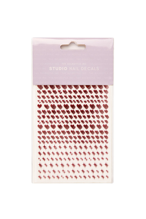 Red Hearts & Twinkles Studio Nail Decals